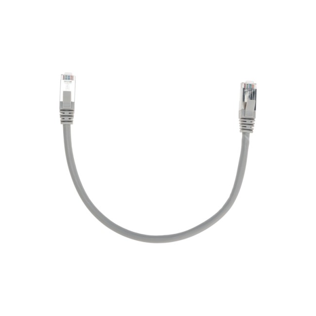Патч-корд F/UTP CAT 6, RJ45-RJ45, 26AWG, LSZH, серый, 0.3м REXANT