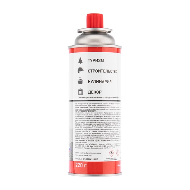 Газовый баллон всесезонный 220 грамм REXANT