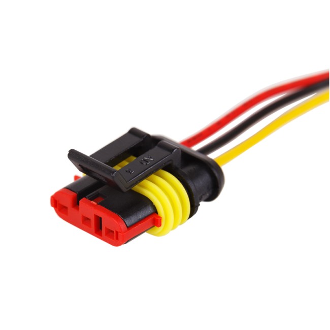 DJ7031-1.5-21 автомобильный разъем гнездо с проводом 20 см  (3-контактный)