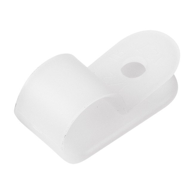 Кабельная скоба под винт REXANT 12 мм, белая, упаковка 50 шт. Кабельная скоба под винт REXANT 12 мм, белая, упаковка 50 шт.