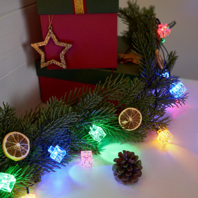 Гирлянда светодиодная Кубики 20 LED МУЛЬТИКОЛОР 2,8 метра с контроллером Гирлянда светодиодная Кубики 20 LED МУЛЬТИКОЛОР 2,8 метра с контроллером