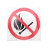 Наклейка знак пожарной безопасности «Запрещается пользоваться открытым огнем и курить» d - 180 мм REXANT