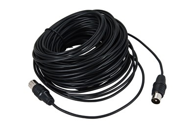 ВЧ-кабель, ТВ-гнездо - ТВ-штекер, 20м, черный REXANT