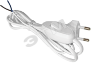 Выключатель проходной на шнур для бра белый 1.7м Выключатель проходной на шнур для бра белый 1.7м