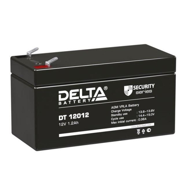 Аккумулятор ОПС 12В 1.2А.ч DT 12012 Delta 4614010040004