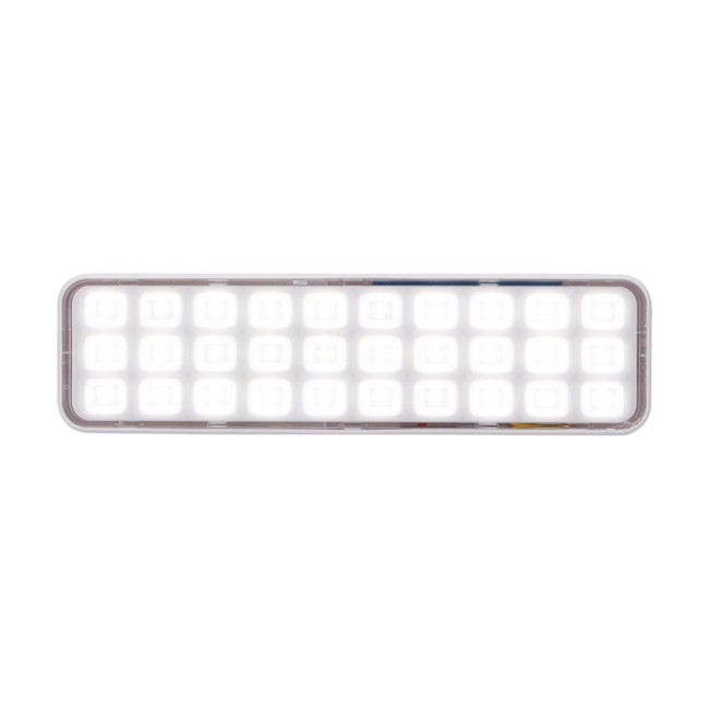 Светильник аккумуляторный непостоянного действия для подсветки путей эвакуации и рабочих зон при отключении питания, режимы: 30%/100% кнопка тест, 3 ч работы