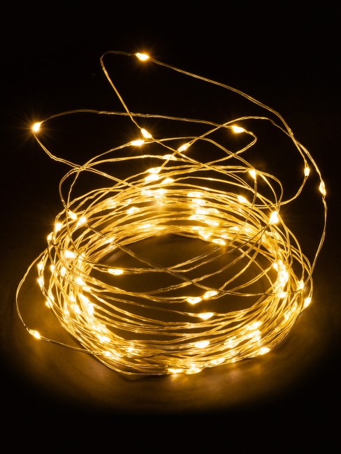 Гирлянда светодиодная "Роса100" 100LED, 10м, 3000К, 3хАА, TDM Гирлянда светодиодная "Роса100" 100LED, 10м, 3000К, 3хАА, TDM