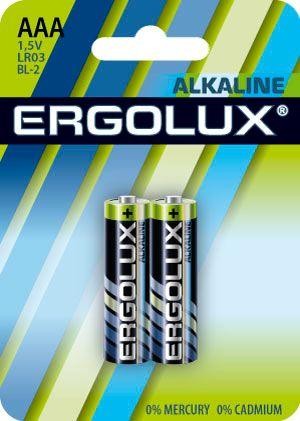 Элемент питания алкалиновый AAA/LR03 1.5В Alkaline BL-2 (блист.2шт) Ergolux 11743 Элемент питания алкалиновый AAA/LR03 1.5В Alkaline BL-2 (блист.2шт) Ergolux 11743