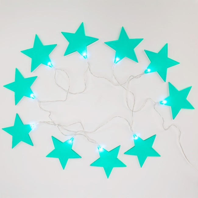 Гирлянда светодиодная Звездопад бирюзовая 10 LED, 2,25 м, прозрачныйПВХ, белый цвет свечения, 2 х АА (батарейки не в комплекте) NEON-NIGHT Гирлянда светодиодная Звездопад бирюзовая 10 LED, 2,25 м, прозрачныйПВХ, белый цвет свечения, 2 х АА (батарейки не в комплекте) NEON-NIGHT