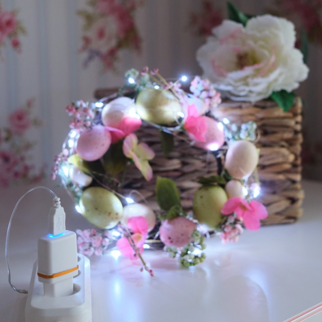 Гирлянда Роса 5 м, 50 LED, USB, белое свечение NEON-NIGHT Гирлянда Роса 5 м, 50 LED, USB, белое свечение NEON-NIGHT