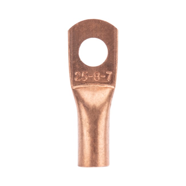 Наконечник медный ТМ 25-8-7 (25мм² - Ø8мм) (в упак. 5 шт.) REXANT