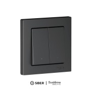Выключатель 2-кл. AtlasDesign Smart 10А (сх. 5) L+N с подсветкой Zigbee механизм карбон SE ATN001053Z Выключатель 2-кл. AtlasDesign Smart 10А (сх. 5) L+N с подсветкой Zigbee механизм карбон SE ATN001053Z