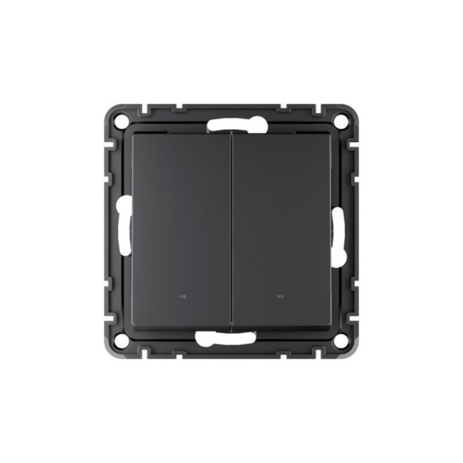 Выключатель 2-кл. AtlasDesign Smart 10А (сх. 5) L+N с подсветкой Zigbee механизм карбон SE ATN001053Z Выключатель 2-кл. AtlasDesign Smart 10А (сх. 5) L+N с подсветкой Zigbee механизм карбон SE ATN001053Z