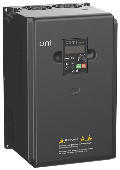 Преобразователь частоты A150 380В 3Ф 7,5кВт 10А со встроенным тормозным модулем ONI