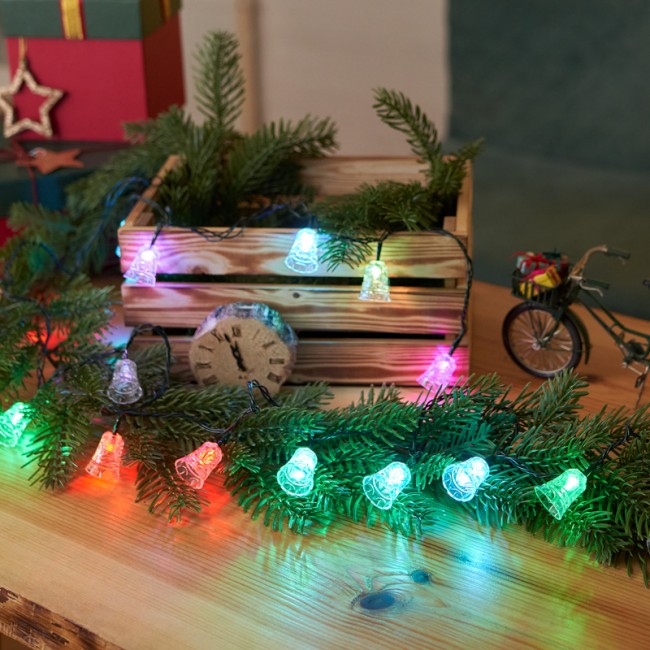 Гирлянда светодиодная Колокольчики 20 LED RGB 2,8 метра Гирлянда светодиодная Колокольчики 20 LED RGB 2,8 метра