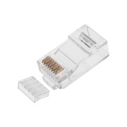 Разъем RJ-45(8P8C) под витую пару, UTP, CAT 6, с вставкой REXANT Разъем RJ-45(8P8C) под витую пару, UTP, CAT 6, с вставкой REXANT