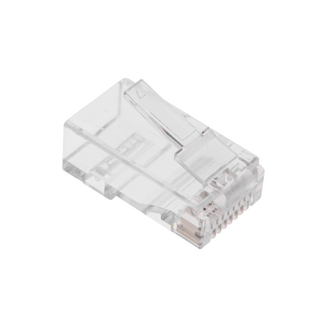 Разъем RJ-45(8P8C) под витую пару, UTP, CAT 6, с вставкой REXANT Разъем RJ-45(8P8C) под витую пару, UTP, CAT 6, с вставкой REXANT