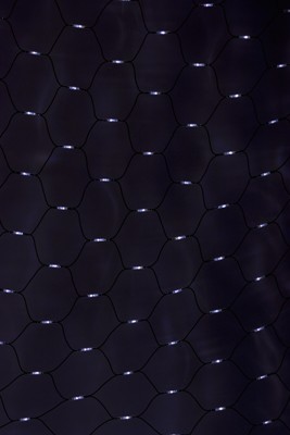 Гирлянда Сеть, LED диоды, 2х2м., (288 диодов), черный провод каучук, белые/синие диоды, с контроллером NEON-NIGHT