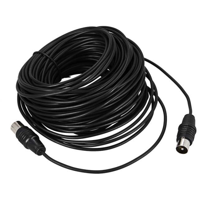 ВЧ-кабель, ТВ-гнездо - ТВ-штекер, 25м, черный REXANT