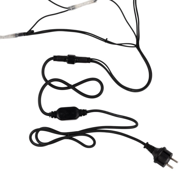 Гирлянда Сеть 2x3м, черный КАУЧУК, 432 LED Белые/Синие (шнур питания в комплекте)