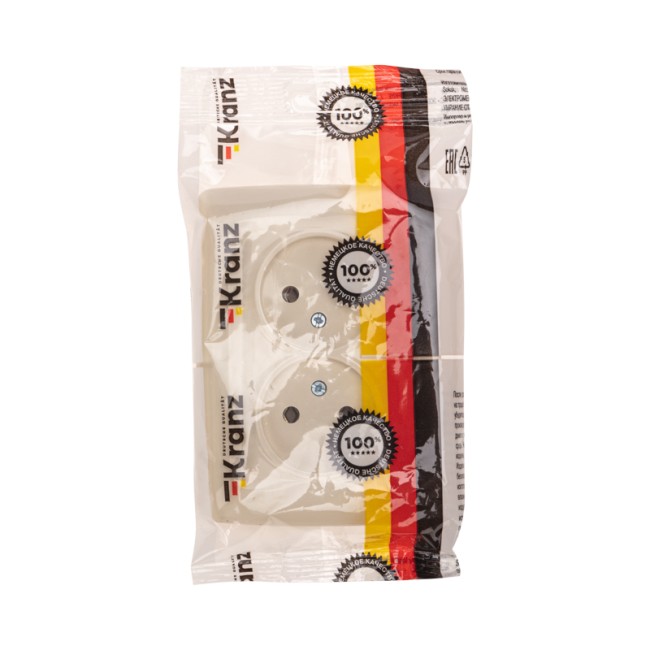 DEA Розетка 2-ая б/з с/у 10А Беж KRANZ DEA Розетка 2-ая б/з с/у 10А Беж KRANZ