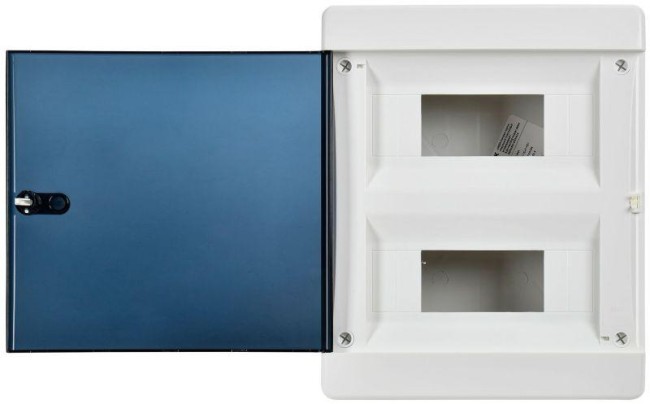 Корпус ЩРВ-П-18 UNION Compact IP41 черн. прозр. дверь пластик. IEK UIC-KP12-V-18-41-K01