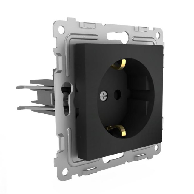 Розетка 1-м СП Pixel 16А IP20 с заземл. механизм карбон TOKOV ELECTRIC TKE-PX-R1Z-C14