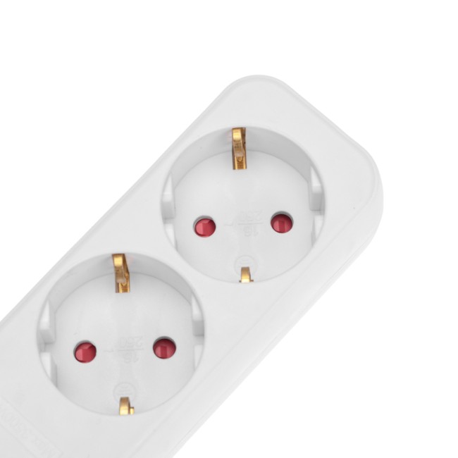 Удлинитель STANDARD 6 гнезд, 3м, 3х1,0мм², с/з, с выключателем, белый REXANT Удлинитель STANDARD 6 гнезд, 3м, 3х1,0мм², с/з, с выключателем, белый REXANT