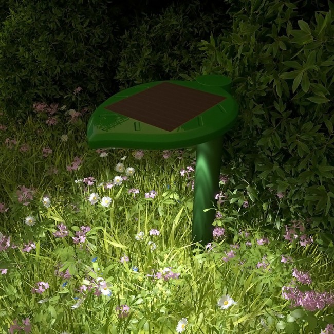 Ультразвуковой отпугиватель кротов R 30м, на солнечной батарее, с подсветкой REXANT