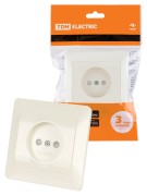 Розетка 2П с защ. шт. 10А 250В сл. кость "Ильмень" TDM Розетка 2П с защ. шт. 10А 250В сл. кость "Ильмень" TDM