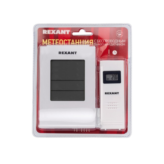 Метеостанция с беспроводным выносным датчиком REXANT Метеостанция с беспроводным выносным датчиком REXANT
