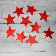 Гирлянда светодиодная Звездопад красная 10 LED, 2,25 м, прозрачный ПВХ, теплый белый свет свечения, 2 х АА (батарейки не в комплекте) NEON-NIGHT Гирлянда светодиодная Звездопад красная 10 LED, 2,25 м, прозрачный ПВХ, теплый белый свет свечения, 2 х АА (батарейки не в комплекте) NEON-NIGHT