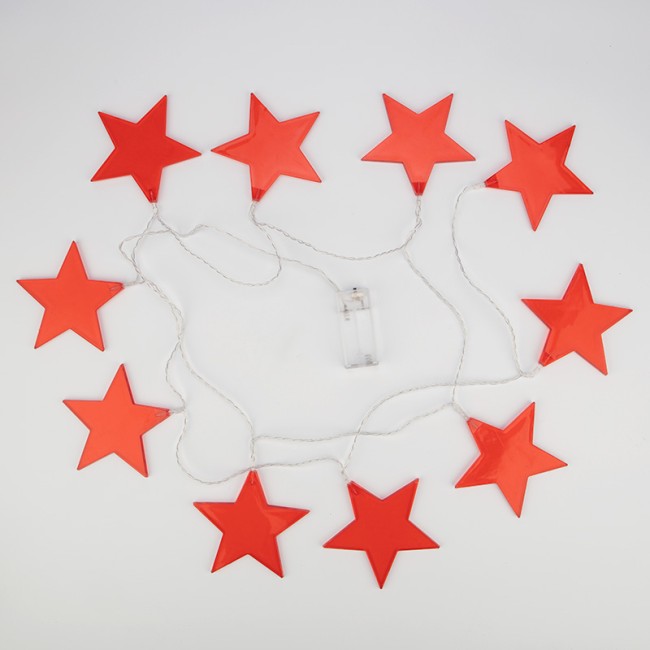 Гирлянда светодиодная Звездопад красная 10 LED, 2,25 м, прозрачный ПВХ, теплый белый свет свечения, 2 х АА (батарейки не в комплекте) NEON-NIGHT Гирлянда светодиодная Звездопад красная 10 LED, 2,25 м, прозрачный ПВХ, теплый белый свет свечения, 2 х АА (батарейки не в комплекте) NEON-NIGHT