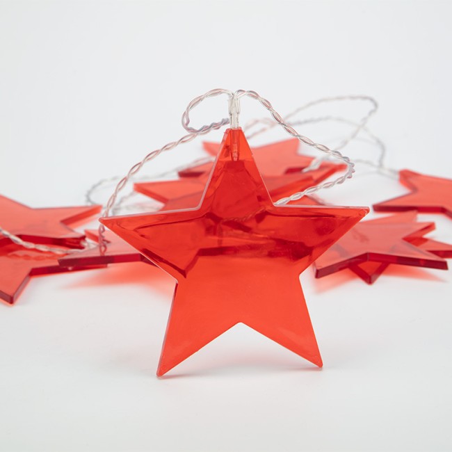 Гирлянда светодиодная Звездопад красная 10 LED, 2,25 м, прозрачный ПВХ, теплый белый свет свечения, 2 х АА (батарейки не в комплекте) NEON-NIGHT Гирлянда светодиодная Звездопад красная 10 LED, 2,25 м, прозрачный ПВХ, теплый белый свет свечения, 2 х АА (батарейки не в комплекте) NEON-NIGHT