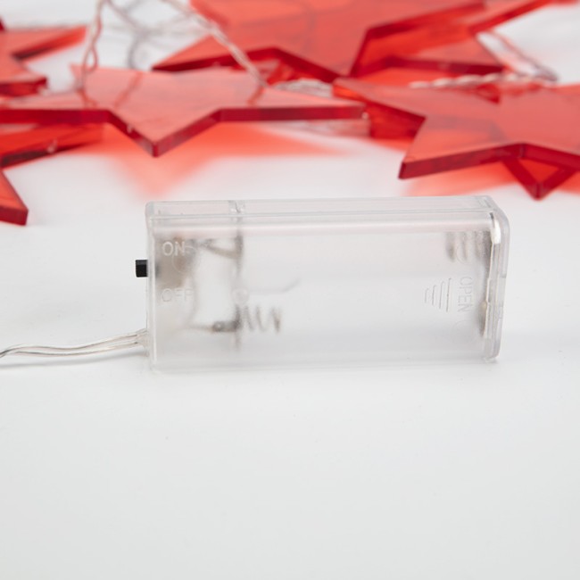 Гирлянда светодиодная Звездопад красная 10 LED, 2,25 м, прозрачный ПВХ, теплый белый свет свечения, 2 х АА (батарейки не в комплекте) NEON-NIGHT Гирлянда светодиодная Звездопад красная 10 LED, 2,25 м, прозрачный ПВХ, теплый белый свет свечения, 2 х АА (батарейки не в комплекте) NEON-NIGHT