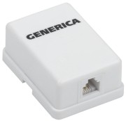 Розетка информационная настенная RJ12 категории 3 UTP 1 порт GENERICA
