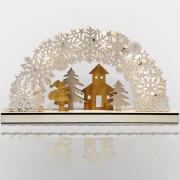 Деревянная фигурка с подсветкой Рождественская сказка 44,5x6x24 см Деревянная фигурка с подсветкой Рождественская сказка 44,5x6x24 см