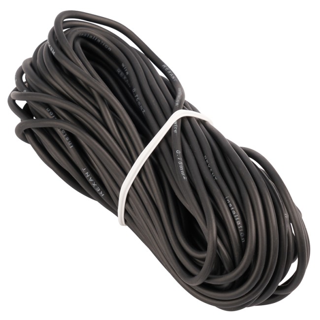 Провод автомобильный ПГВА/ПВАМ REXANT 1х0,75 мм черный, мини-бухта 10 метров