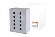 Корпус КП205 для кнопок, 10 мест, белый, IP65 TDM
