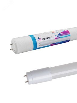 Лампа светодиодная LED 10Вт T8 G13 D25х600 4000К белый 1100 лм Космос Лампа светодиодная LED 10Вт T8 G13 D25х600 4000К белый 1100 лм Космос