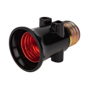 Патрон-розетка карболитовый Е27 черный с этикеткой REXANT Патрон-розетка карболитовый Е27 черный с этикеткой REXANT