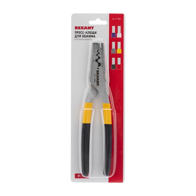 Пресс-клещи для обжима втулочных наконечников 0,5-16 мм² (HT-16M) REXANT Пресс-клещи для обжима втулочных наконечников 0,5-16 мм² (HT-16M) REXANT