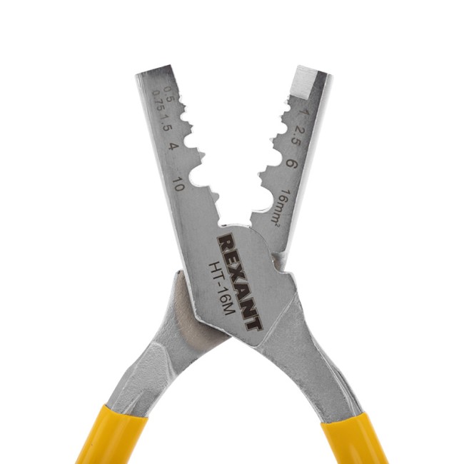 Пресс-клещи для обжима втулочных наконечников 0,5-16 мм² (HT-16M) REXANT Пресс-клещи для обжима втулочных наконечников 0,5-16 мм² (HT-16M) REXANT