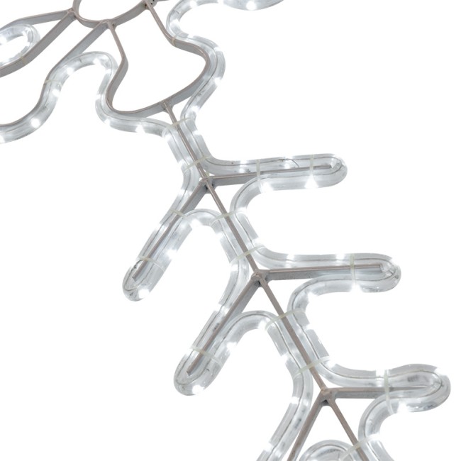 Фигура световая Снежинка цвет белый, размер 95x95 см, мерцающая NEON-NIGHT Фигура световая Снежинка цвет белый, размер 95x95 см, мерцающая NEON-NIGHT