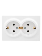 Розетка 2-м ОП LETO с заземл. закрытый корпус ПБТ бел. LEZARD 752-0200-127B