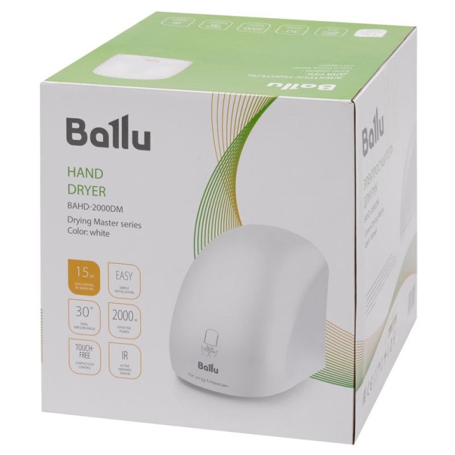 Сушилка для рук BAHD 2кВт BAHD-2000DM бел. Ballu НС-1057881 Сушилка для рук BAHD 2кВт BAHD-2000DM бел. Ballu НС-1057881