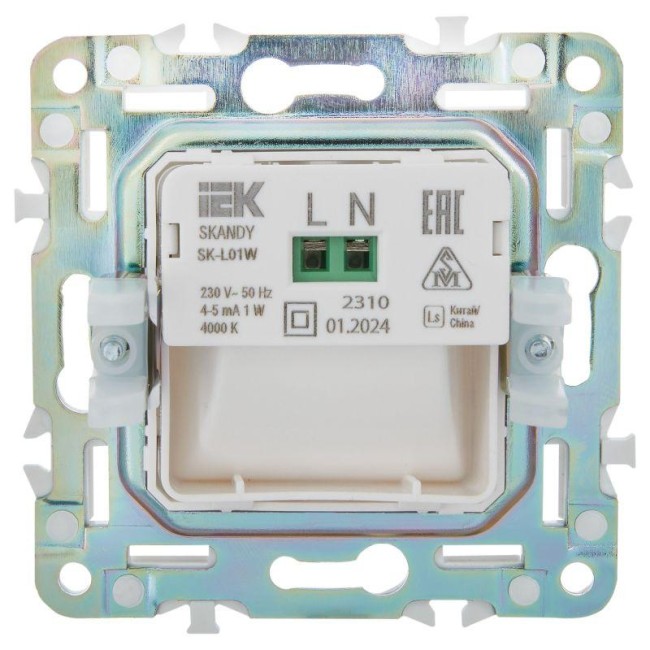 Подсветка светодиодная SKANDY встраив. SK-L01W арктич. бел. IEK SK-FL20-K01 Подсветка светодиодная SKANDY встраив. SK-L01W арктич. бел. IEK SK-FL20-K01