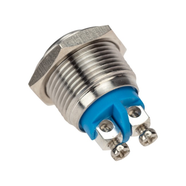 Кнопка антивандальная Ø16 Б/Фикс (2с винт) OFF-(ON) выпуклая (A16-A3) REXAN Кнопка антивандальная Ø16 Б/Фикс (2с винт) OFF-(ON) выпуклая (A16-A3) REXAN