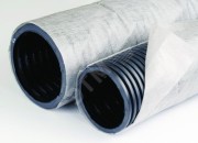 Труба гофрированная двустенная дренажная 160мм с геофильтром класс SN8 перфорация 360 гр