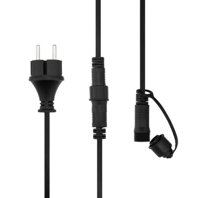 Уличная гирлянда Лофт 10м, черный каучук, 20 матовых ламп х 5 LED, влагостойкая IP44 Уличная гирлянда Лофт 10м, черный каучук, 20 матовых ламп х 5 LED, влагостойкая IP44